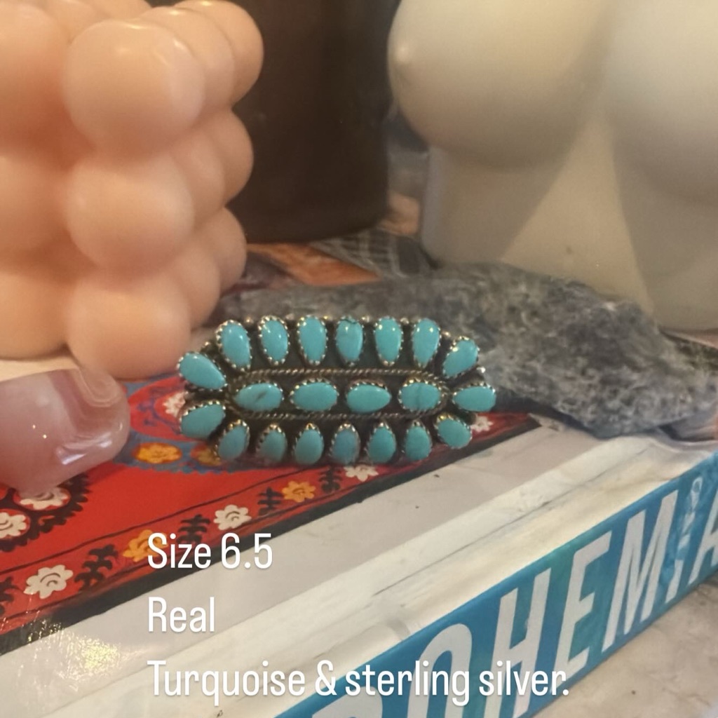 Size 6.5 Zuni Needlepoint Ring Sterling